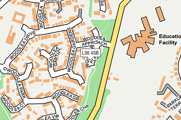 LS6 4SB map - OS OpenMap – Local (Ordnance Survey)