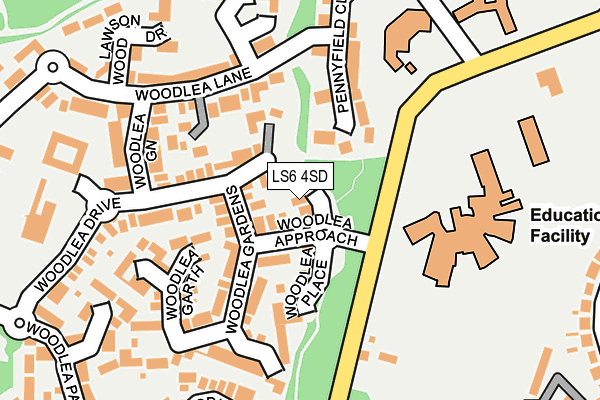 LS6 4SD map - OS OpenMap – Local (Ordnance Survey)