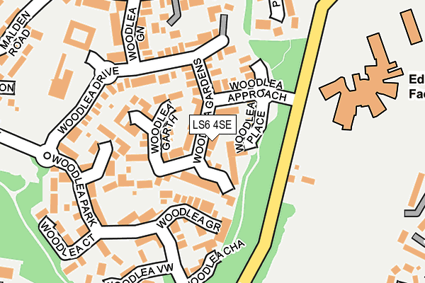 LS6 4SE map - OS OpenMap – Local (Ordnance Survey)