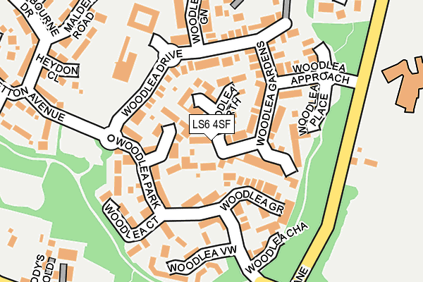 LS6 4SF map - OS OpenMap – Local (Ordnance Survey)