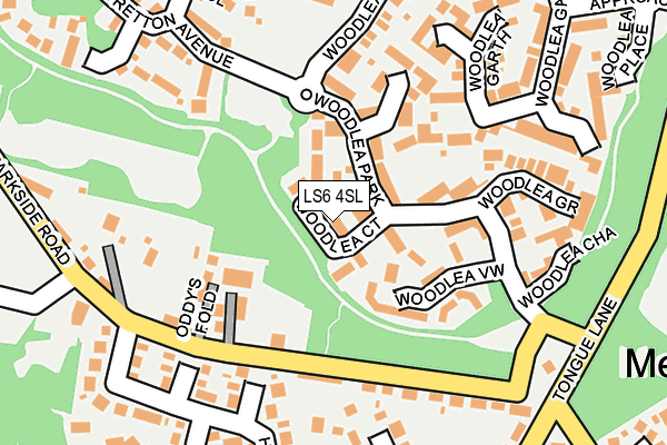 LS6 4SL map - OS OpenMap – Local (Ordnance Survey)