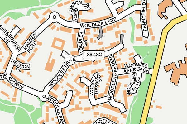 LS6 4SQ map - OS OpenMap – Local (Ordnance Survey)