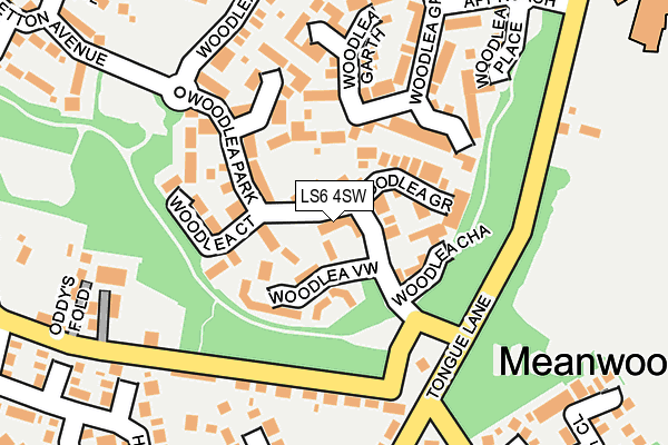 LS6 4SW map - OS OpenMap – Local (Ordnance Survey)