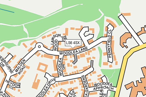 LS6 4SX map - OS OpenMap – Local (Ordnance Survey)
