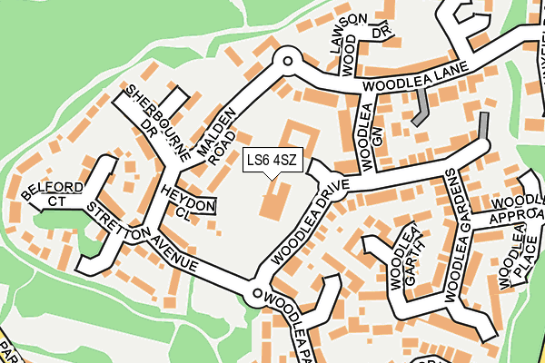 LS6 4SZ map - OS OpenMap – Local (Ordnance Survey)