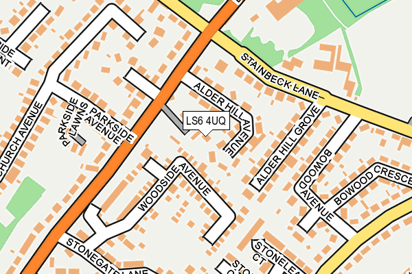 LS6 4UQ map - OS OpenMap – Local (Ordnance Survey)