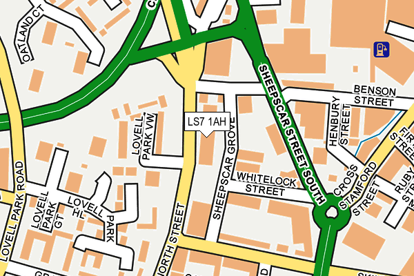 LS7 1AH map - OS OpenMap – Local (Ordnance Survey)