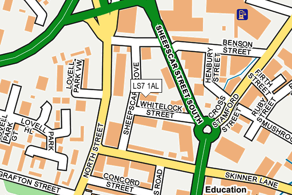 LS7 1AL map - OS OpenMap – Local (Ordnance Survey)