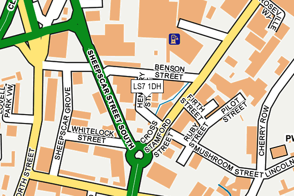 LS7 1DH map - OS OpenMap – Local (Ordnance Survey)