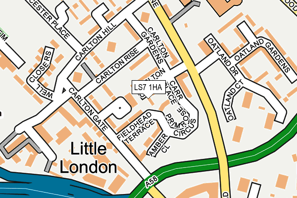 LS7 1HA map - OS OpenMap – Local (Ordnance Survey)