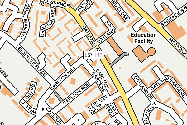 LS7 1HF map - OS OpenMap – Local (Ordnance Survey)