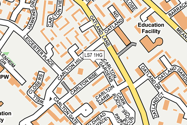 LS7 1HG map - OS OpenMap – Local (Ordnance Survey)