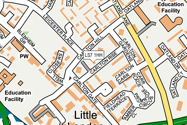 LS7 1HH map - OS OpenMap – Local (Ordnance Survey)