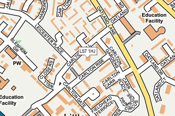 LS7 1HJ map - OS OpenMap – Local (Ordnance Survey)