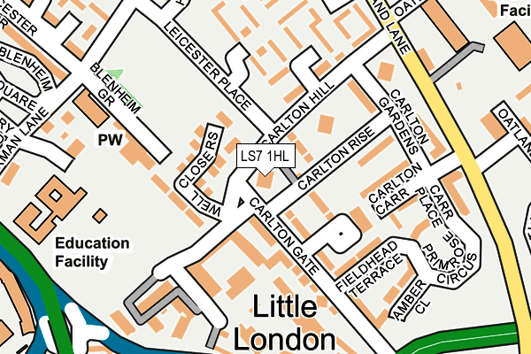 LS7 1HL map - OS OpenMap – Local (Ordnance Survey)