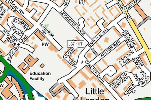 LS7 1HT map - OS OpenMap – Local (Ordnance Survey)