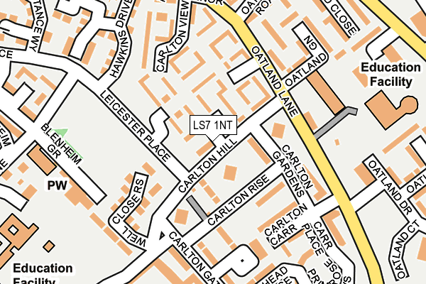 LS7 1NT map - OS OpenMap – Local (Ordnance Survey)