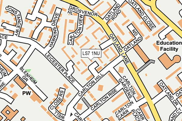 LS7 1NU map - OS OpenMap – Local (Ordnance Survey)