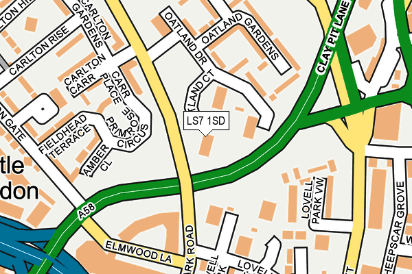 LS7 1SD map - OS OpenMap – Local (Ordnance Survey)