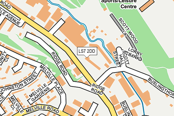 LS7 2DD map - OS OpenMap – Local (Ordnance Survey)