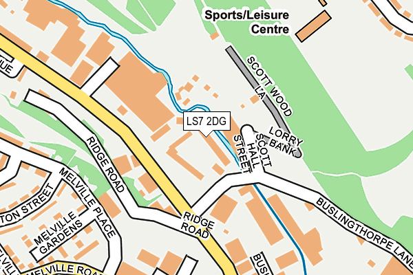LS7 2DG map - OS OpenMap – Local (Ordnance Survey)
