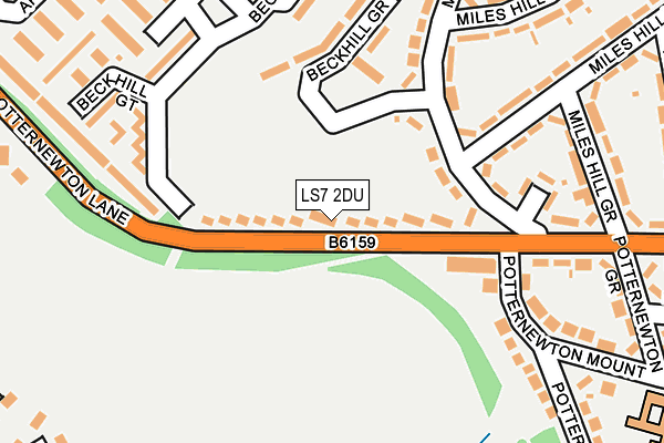 LS7 2DU map - OS OpenMap – Local (Ordnance Survey)