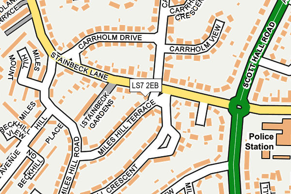 LS7 2EB map - OS OpenMap – Local (Ordnance Survey)