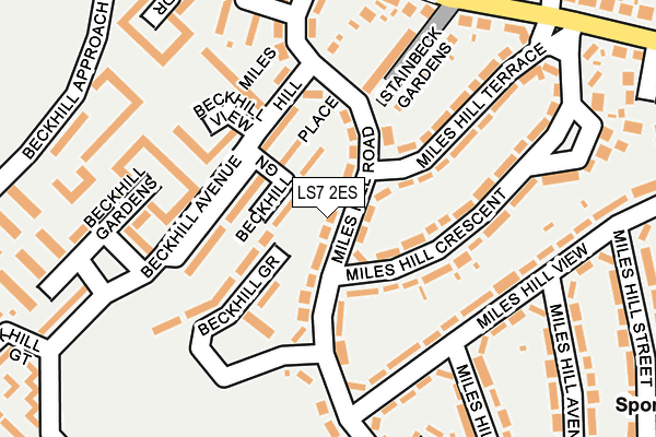 LS7 2ES map - OS OpenMap – Local (Ordnance Survey)