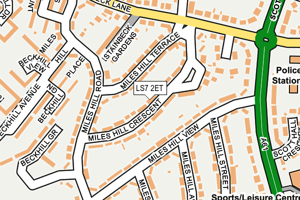 LS7 2ET map - OS OpenMap – Local (Ordnance Survey)