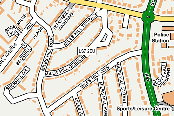 LS7 2EU map - OS OpenMap – Local (Ordnance Survey)