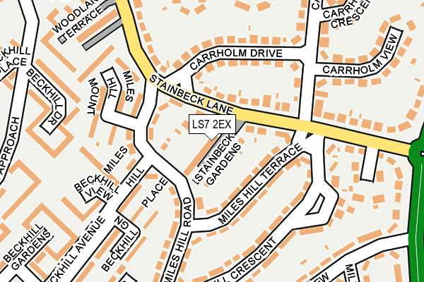 LS7 2EX map - OS OpenMap – Local (Ordnance Survey)
