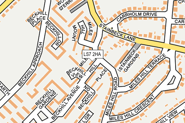 LS7 2HA map - OS OpenMap – Local (Ordnance Survey)