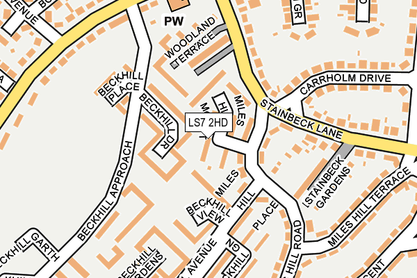 LS7 2HD map - OS OpenMap – Local (Ordnance Survey)