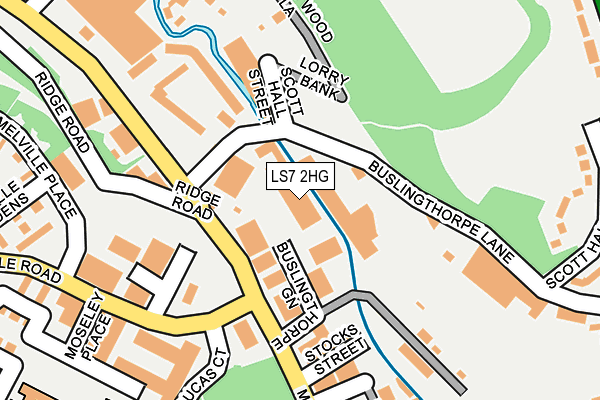 LS7 2HG map - OS OpenMap – Local (Ordnance Survey)