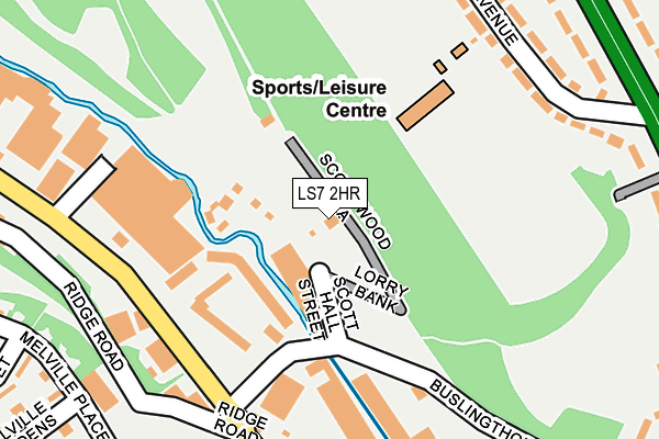 LS7 2HR map - OS OpenMap – Local (Ordnance Survey)