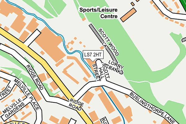 LS7 2HT map - OS OpenMap – Local (Ordnance Survey)