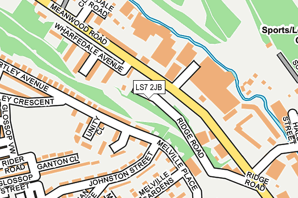 LS7 2JB map - OS OpenMap – Local (Ordnance Survey)