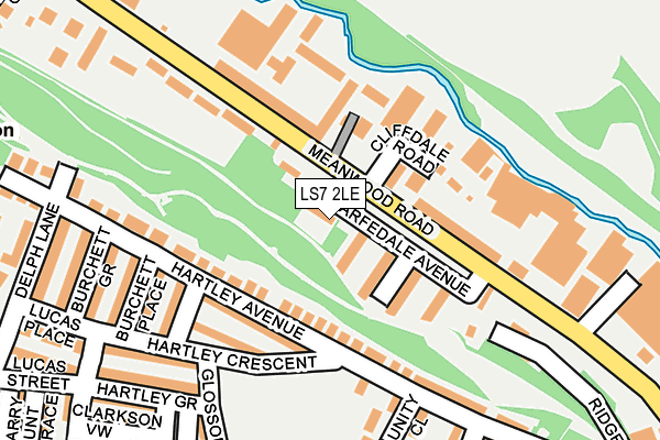 LS7 2LE map - OS OpenMap – Local (Ordnance Survey)