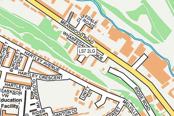 LS7 2LG map - OS OpenMap – Local (Ordnance Survey)