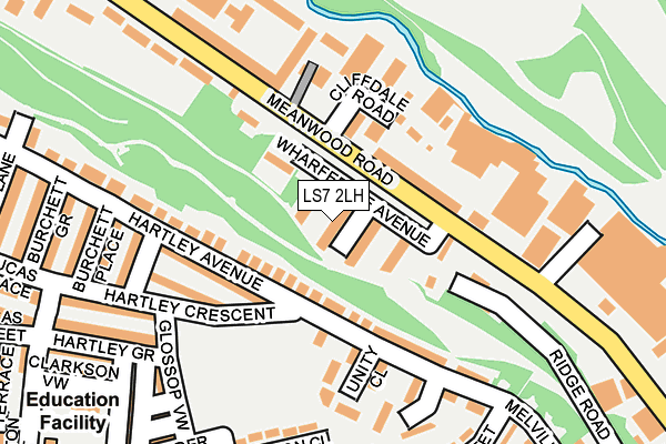 LS7 2LH map - OS OpenMap – Local (Ordnance Survey)