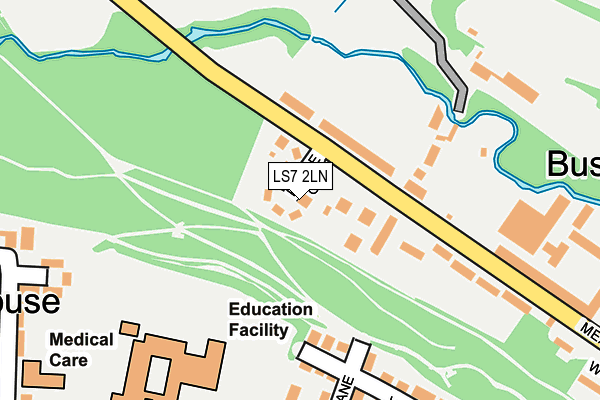 LS7 2LN map - OS OpenMap – Local (Ordnance Survey)