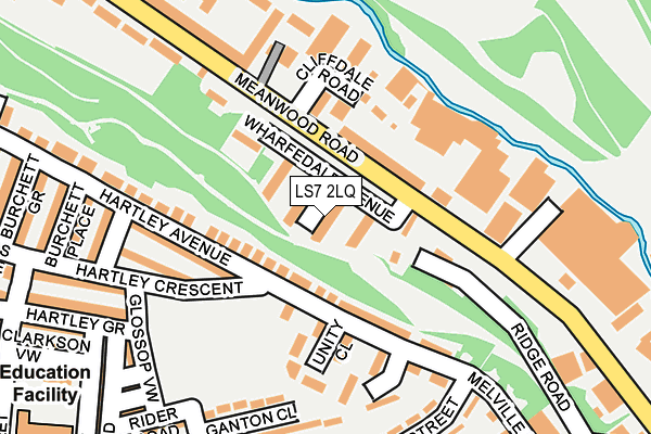 LS7 2LQ map - OS OpenMap – Local (Ordnance Survey)