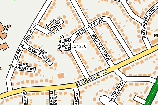 LS7 2LX map - OS OpenMap – Local (Ordnance Survey)