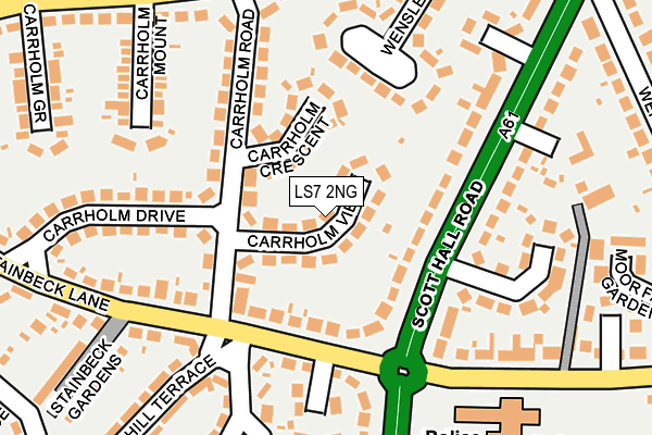 LS7 2NG map - OS OpenMap – Local (Ordnance Survey)
