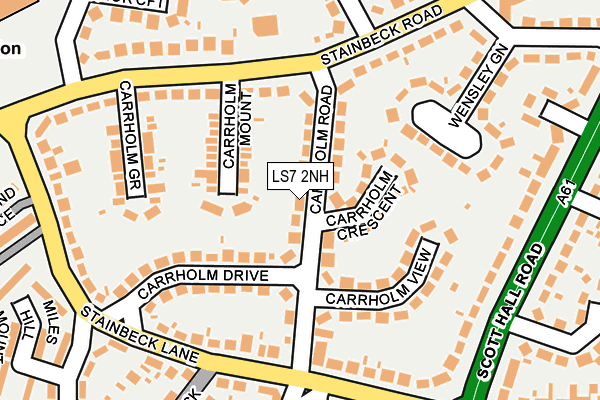 LS7 2NH map - OS OpenMap – Local (Ordnance Survey)