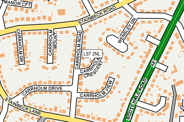 LS7 2NL map - OS OpenMap – Local (Ordnance Survey)