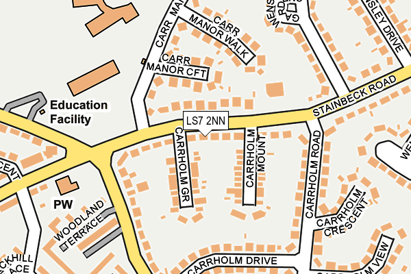 LS7 2NN map - OS OpenMap – Local (Ordnance Survey)