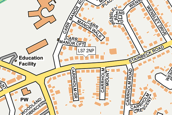 LS7 2NP map - OS OpenMap – Local (Ordnance Survey)