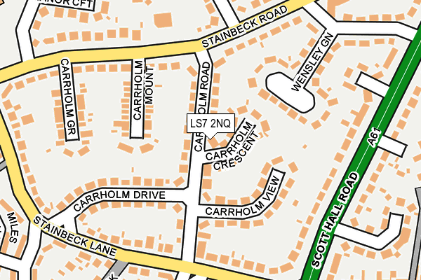 LS7 2NQ map - OS OpenMap – Local (Ordnance Survey)