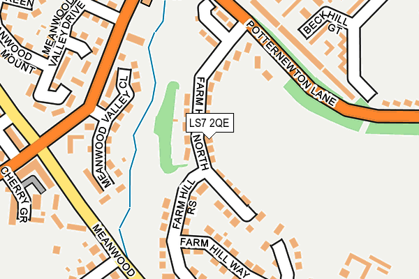 LS7 2QE map - OS OpenMap – Local (Ordnance Survey)